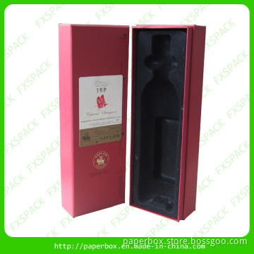 Wine Box/Paperboard Wine Box/High Quality Wine Box with Blister and Flocking